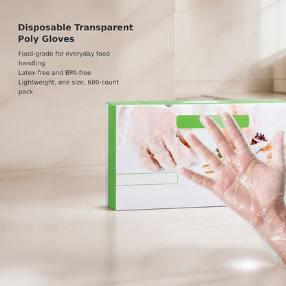 600-Count Disposable Poly Gloves